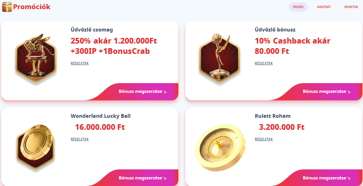 Bonuszok es promociok